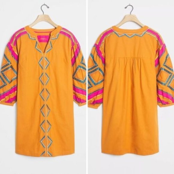 NWT Anthropologie Stasiana Embroidered Tunic Dress | S Petite - Picture 2 of 8
